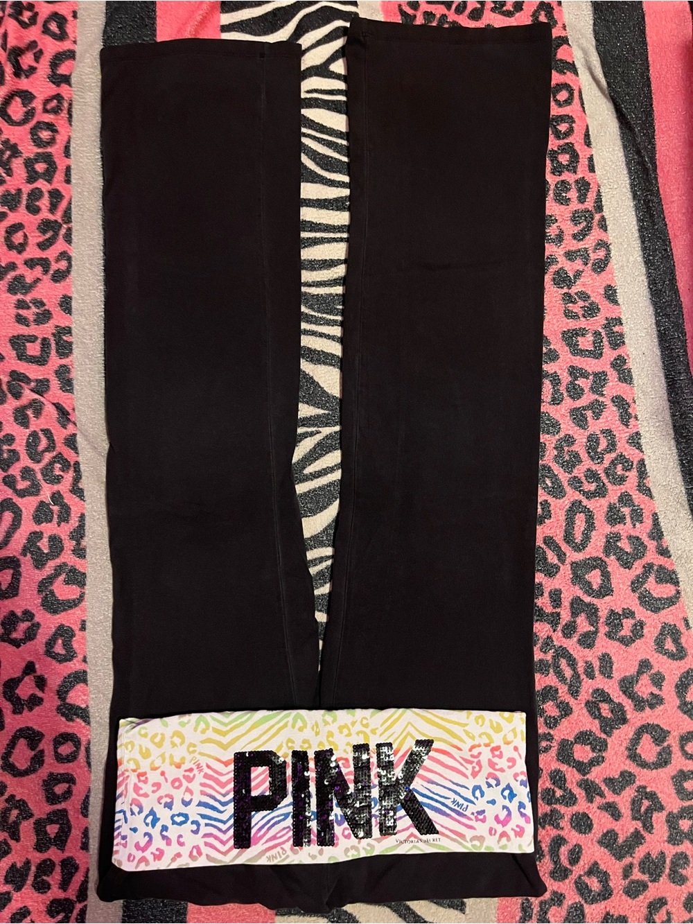Vintage PINK Victoria's Secret foldover leggings